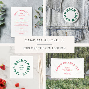 Badge Rond 5 Cm Camp Bach Crew Forest Green Bachelorette Party