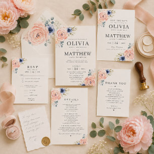 Modèle de carte de réponse de mariage aux pivoines