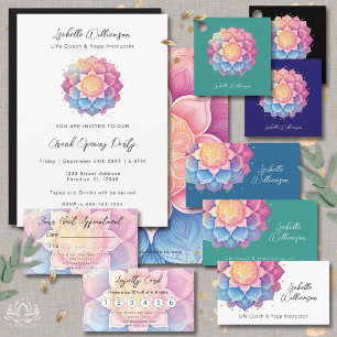 Carte De Rendez-vous Thérapeute en santé holistique Mandala floral