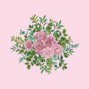 Invitation Peine rose pâle et Mariage Rose Floral