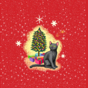 Invitation Joyeux chat de Noël