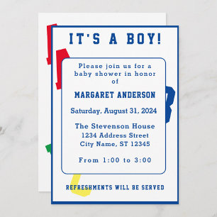 C'est un garçon Invitation à thème ABC