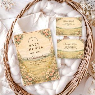 Serviette En Papier Baby-Shower Floral Désert Occidental