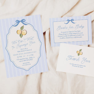 Carte De Remerciements Vous allez être croqué Baby Shower Citron 