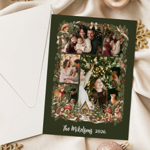 Cartes Pour Fêtes Annuelles Photo Forêt Magique Livre de Noël