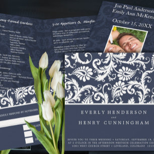 Invitation de Peach Coral and Mushroom Mariage dam