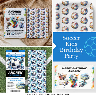 Football Anniversaire Fête Invitation Billet