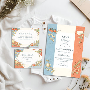 Invitation Baby Shower Doodle de Café Italien