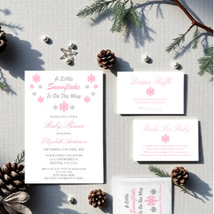 Invitation Un petit flocon de neige est en route Baby Shower