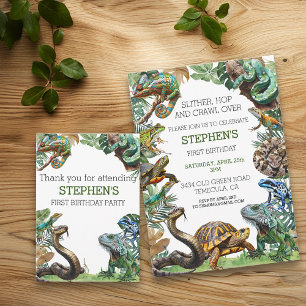 Carte De Remerciements Doucement sur Snake Reptile Lover Anniversaire
