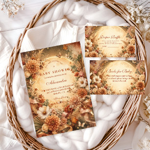 Invitation Baby Shower Bohème Automnal Fantaisiste