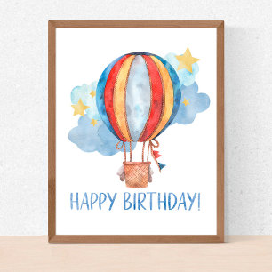 Invitation Adventure Await Air Balloon Photo Anniversaire