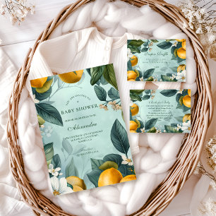 Invitation Baby Shower au Jardin de Citron Frais