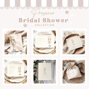 Sticker Rond Perles Bow Et Fête des mariées Prosecco