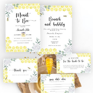 Invitation Brunch et bulle - thème de l'abeille
