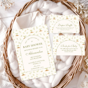 Invitation Pet Germe Jardin Vintage Baby Shower