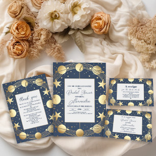 Serviette En Papier Fête des mariées de la lune céleste de la Marine