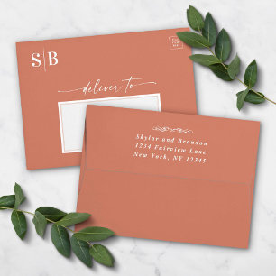 Invitation Tout En Un Mariage couleur solide minimaliste couleur sable b