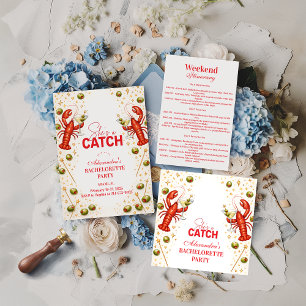 Sticker Rond Soirée de Fiançailles Côtière Amour de Homard