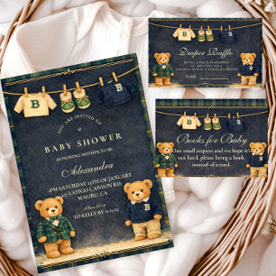 Serviette En Papier Baby-shower pour bébé branché avec un ours en pelu