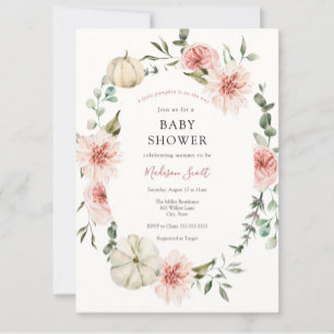 Invitation Baby shower par Fleurs rose courrier dans la boîte