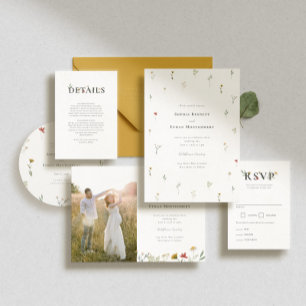 Affiche Merci Mariage fleur sauvage pour participation