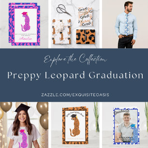 Invitation Roaring avec graduation de fierté Leopard Invitati