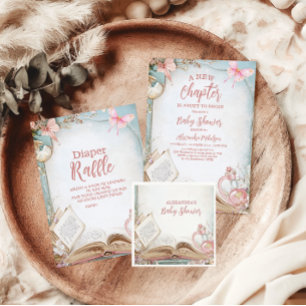 Invitation Baby shower de nouveau chapitre Storybook