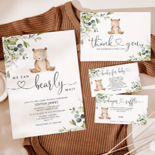 Carte D'accompagnement Petit ours eucalyptus la taille du ventre de maman