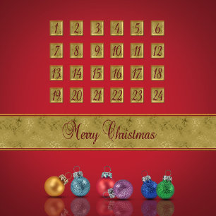 Magnet Flexible Calendrier de l'Avent Ornements de Noël