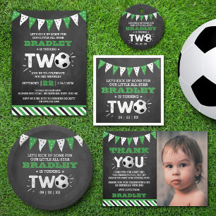 Invitation Balle de soccer étoile 2e anniversaire Photo