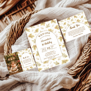Serviette En Papier Anniversaire Boho Woodland Wild One