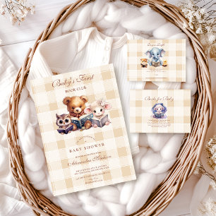 Carte D'accompagnement Baby shower Book Club Theme Books for Baby
