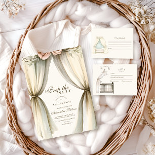 Invitation Préparer le Baby shower de nid