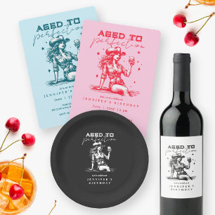 Invitation Âgé à la perfection rose Cowgirl fête d'anniversai