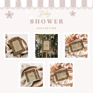 Serviette En Papier Baby shower Vintage de grenade rustique