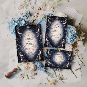 Save The Date Mariage gothique lunaire céleste