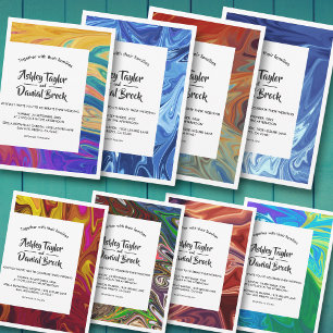 Invitation Mariage élégant et Abstrait minimal moderne