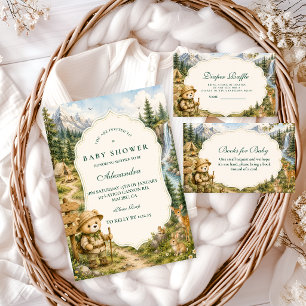 Invitation Baby Shower Ours de Camping Fantaisiste