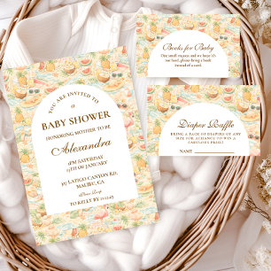 Serviette En Papier Animaux Tropicaux au Pastel