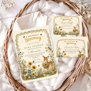 Invitation Fête de naissance personnalisée abeille miel de la