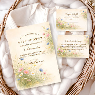 Serviette En Papier Baby Shower Prairie Fleurie de Printemps