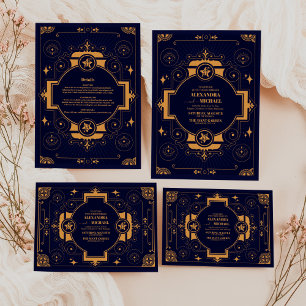 Invitation Élégant Mariage céleste