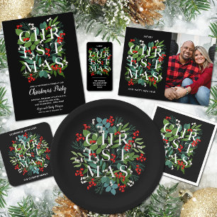 Élégante carte de vacances photo de Noël