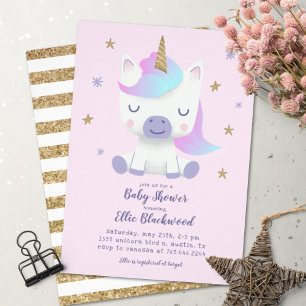 Invitation Baby shower Unicorn