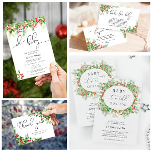 Invitation Hiver à feuillage persistant il fait froid dehors 