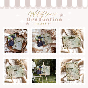 Carte De Remerciements Fleur sauvage Bloom Graduation Party