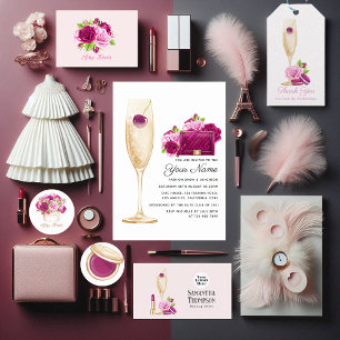 Dessous-de-verre Rond En Papier Roses de Bourgogne et rose