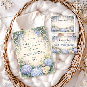 Carte D'accompagnement Tirage au sort de langes pour jardin de hortensias