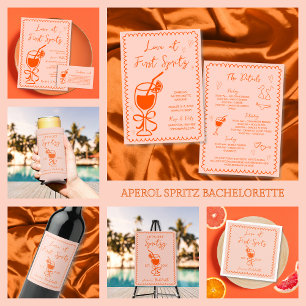 Carte D'accompagnement Bachelorette Aperol Spritz tirée main